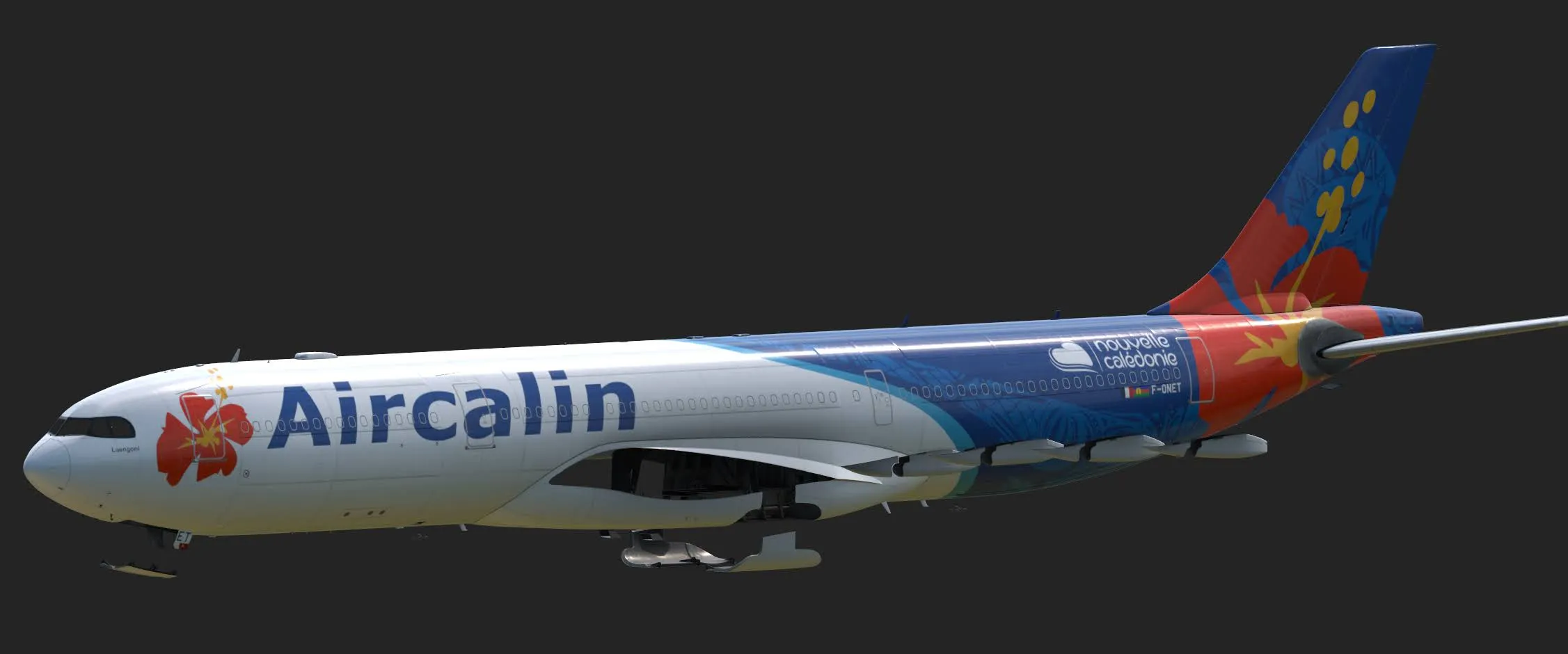 Aircalin A330 Detail - General view from Adobe Substance - Rendered