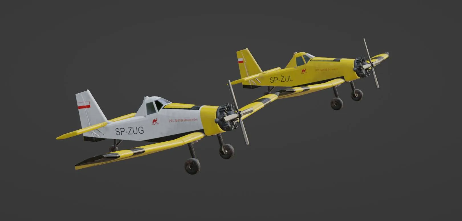 PZL M18B Dromader Scenery Assets