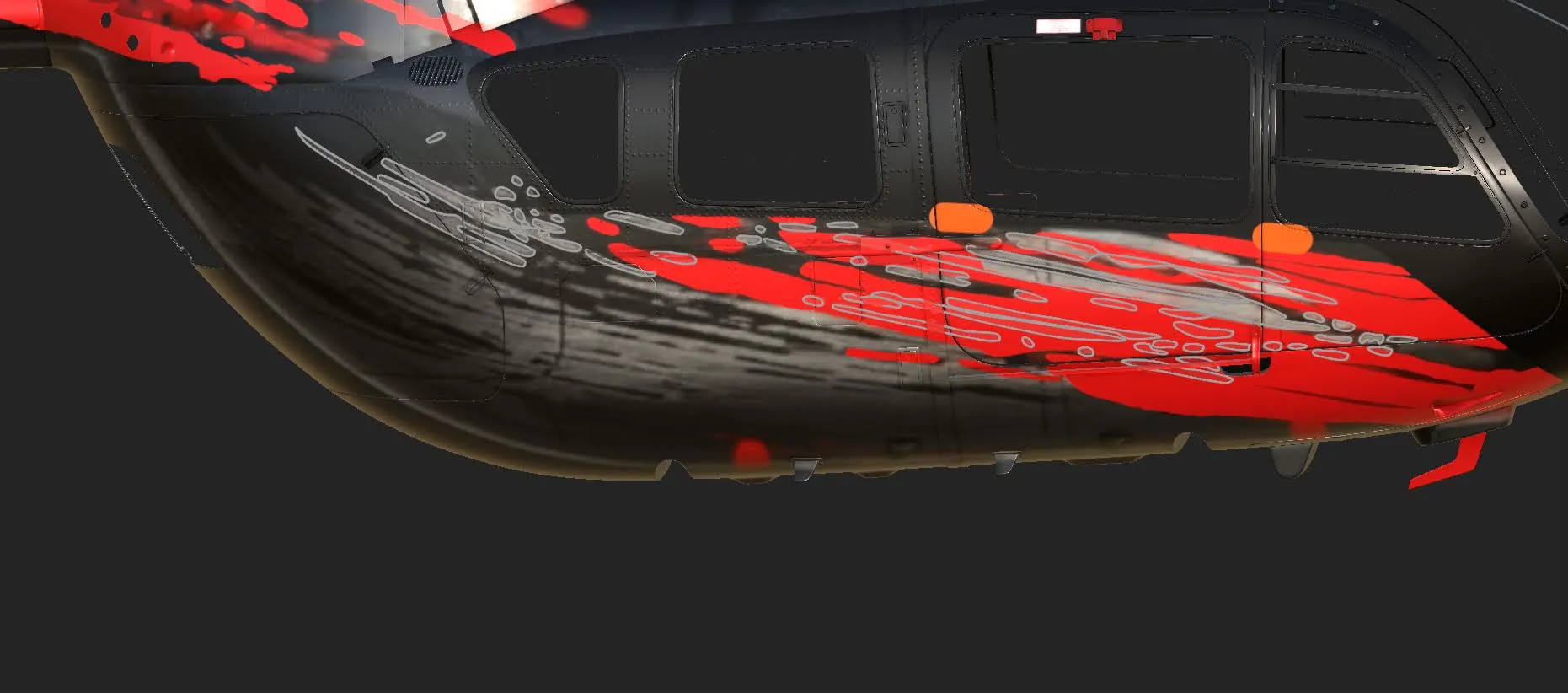 Airbus H145 HB-XNL Hand-Traced Vector Detail