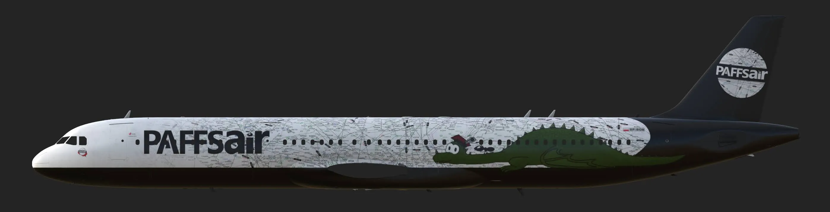 Paffsair Airbus A320 Kraków Special Edition featuring the Wawel Dragon